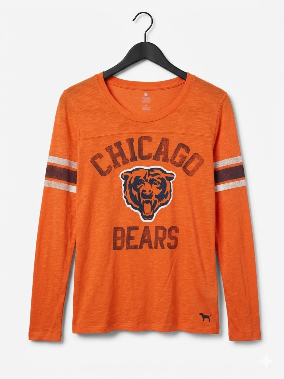 Y2K women’s Chicago Bears Orange Long-Sleeve Tee Victoria's Secret PINK - Fandom